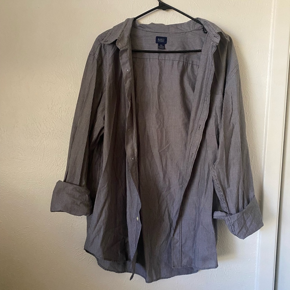 Grey button up